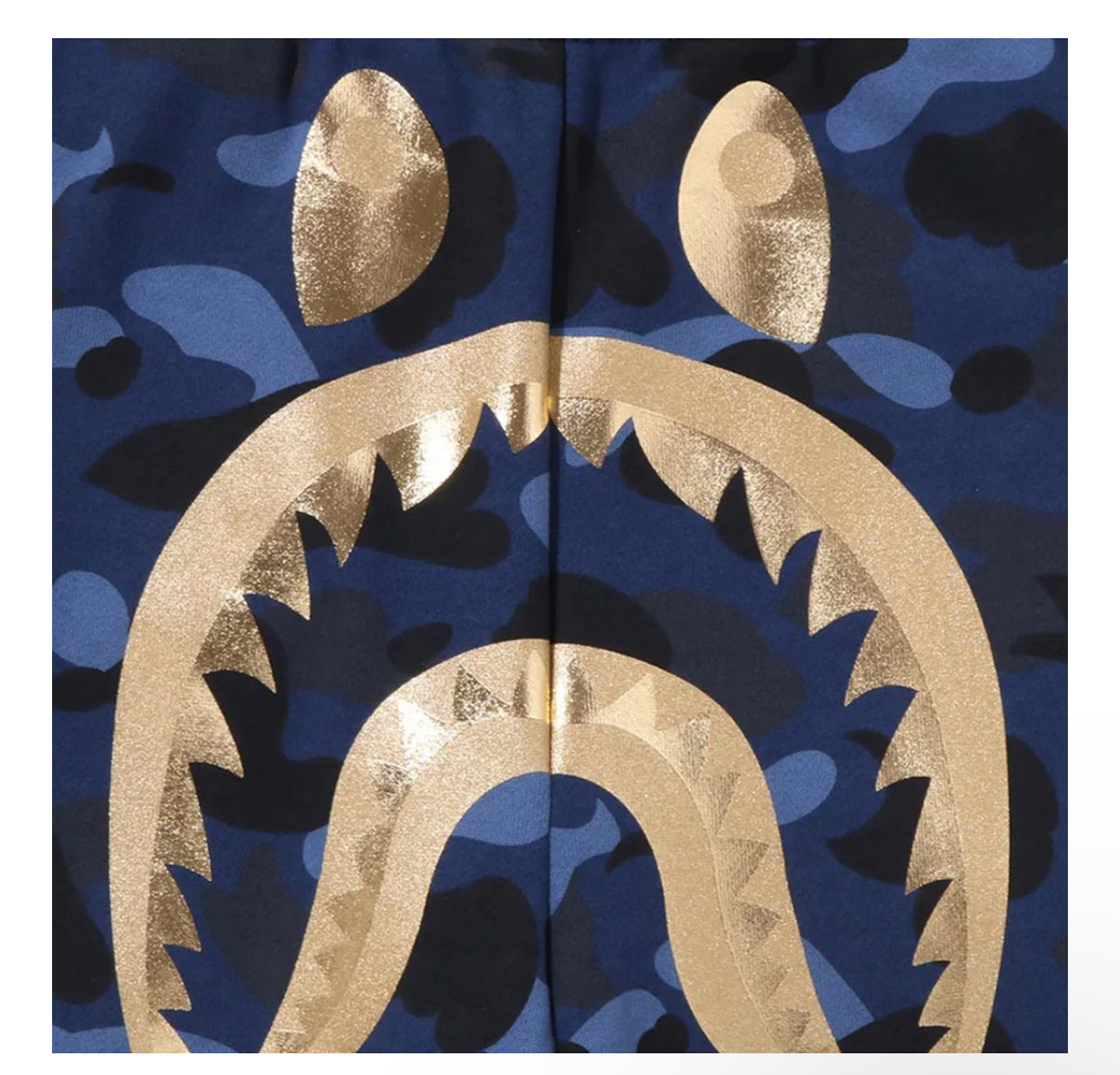 A BATHING APE MEN COLOR CAMO SHARK SWEAT PANTS (NAVY)
