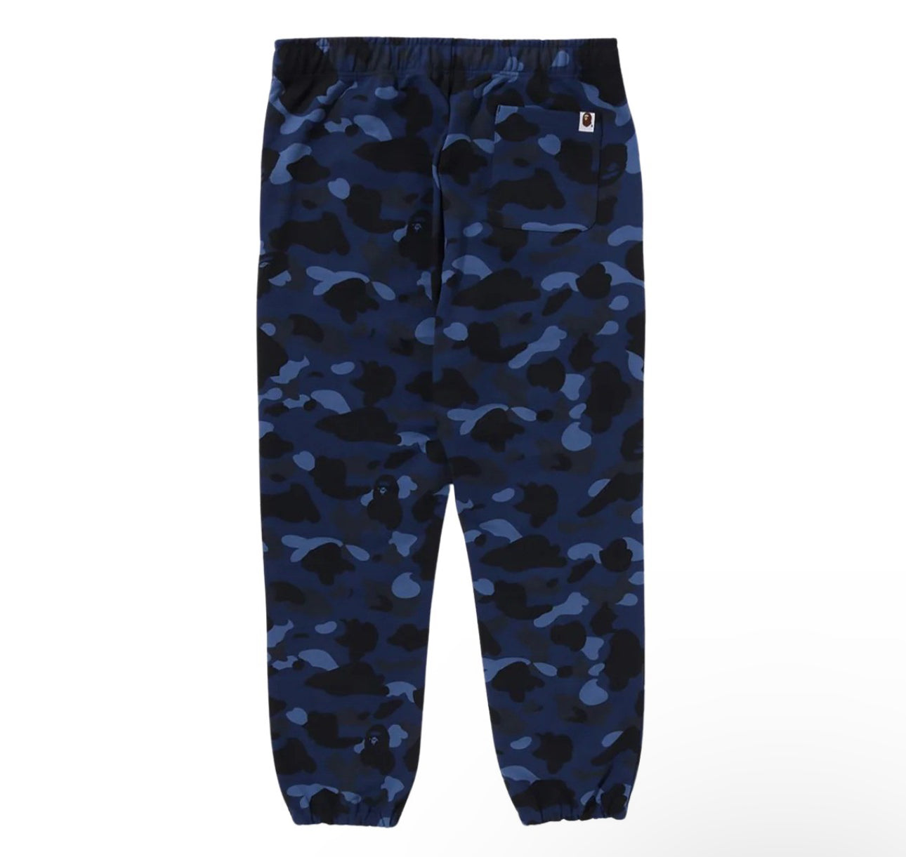 A BATHING APE MEN COLOR CAMO SHARK SWEAT PANTS (NAVY)